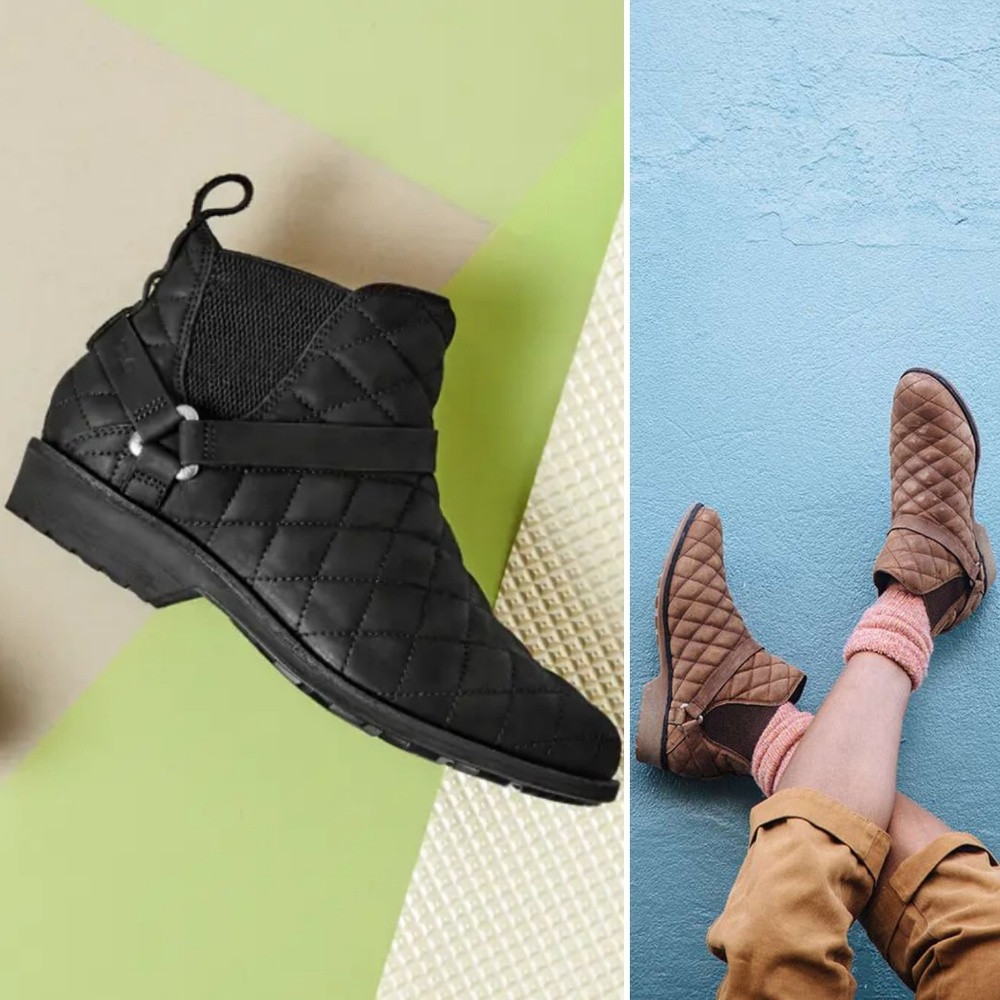 NIB! Teva De La Vina Dos Quilted Chelsea Boots